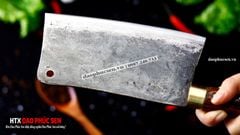Dao chặt gà sắc bén -Thép nhíp ô tô - Cán cẩm khâu đồng - N09D / HTX DAO PHÚC SEN