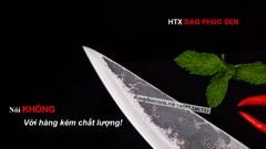 Dao lọc thái sắc bén - Thép nhíp ô tô - Cán tự nhiên khâu inox - N06 / DAO VIP - HTX DAO PHÚC SEN