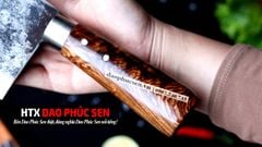 Dao chặt gà sắc bén - Thép nhíp ô tô - Cán gỗ tự nhiên khâu inox - G05 / DAO VIP - HTX DAO PHÚC SEN