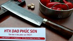 Dao chặt gà, chặt cây đa năng - Thép nhíp ô tô - Cán tự nhiên khâu inox - G07 /DAO VIP - HTX DAO PHÚC SEN