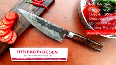 Dao lọc thái sắc bén - Thép nhíp ô tô - Cán tự nhiên khâu inox - N06 / DAO VIP - HTX DAO PHÚC SEN
