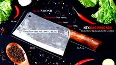 Dao chặt xương sắc bén - Thép nhíp ô tô - Cán ốp nu - N10OND / HTX DAO PHÚC SEN