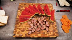 Thớt Gỗ Teak Cao Cấp - Chặt thái, Trang Trí - 40x40x3,8cm - VDC05 DAO VIP CAO BẰNG