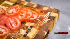 Thớt Gỗ Teak Cao Cấp - Chặt thái, Trang Trí - 40x40x3,8cm - VDC05 DAO VIP CAO BẰNG