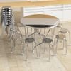 Bộ bàn tròn inox DELI 1m2 10 ghế đẩu - Nội Ngoại Thất Inox Nhựa - Qui Phúc - quiphuc.com