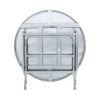 Bộ bàn tròn inox DELI 1m2 10 ghế đẩu - Nội Ngoại Thất Inox Nhựa - Qui Phúc - quiphuc.com