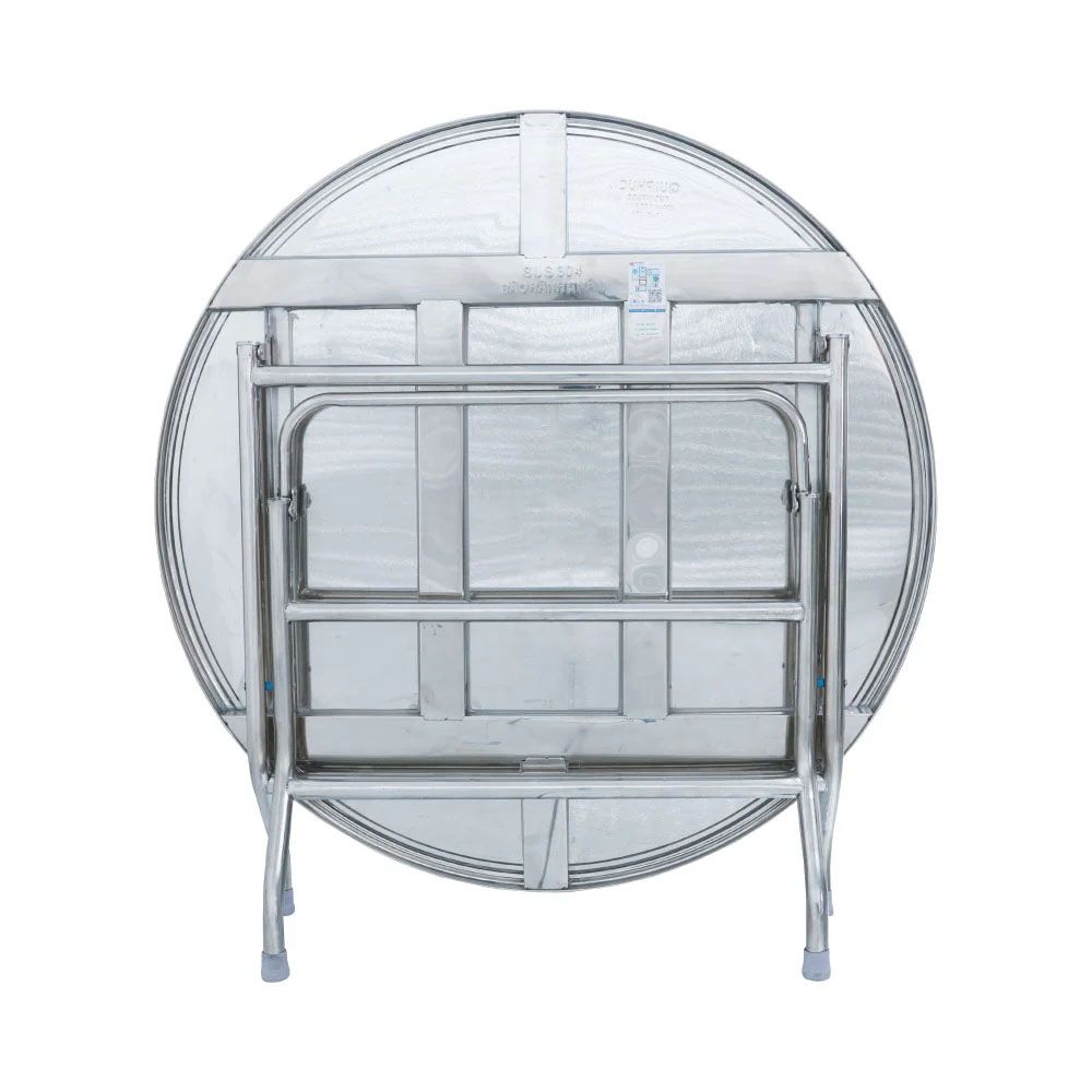  Bộ bàn tròn inox DELI 1m2 cạnh vuông - 10 ghế DELI Clever 