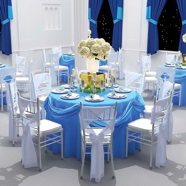 Bộ bàn tròn inox DELI 1m2 10 ghế DELI Bamboo