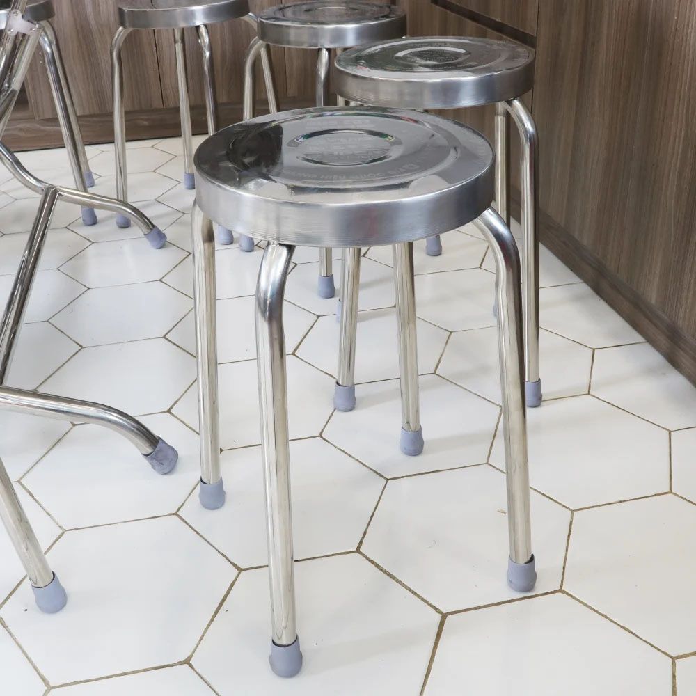  Bộ bàn tròn inox SUPER 1m2 10 ghế đẩu 