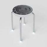  Bộ bàn tròn inox DELI 1m2 10 ghế đẩu 