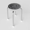 Bộ bàn tròn inox DELI 1m2 10 ghế đẩu - Nội Ngoại Thất Inox Nhựa - Qui Phúc - quiphuc.com