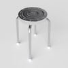 Bộ bàn tròn inox DELI 1m2 10 ghế đẩu - Nội Ngoại Thất Inox Nhựa - Qui Phúc - quiphuc.com