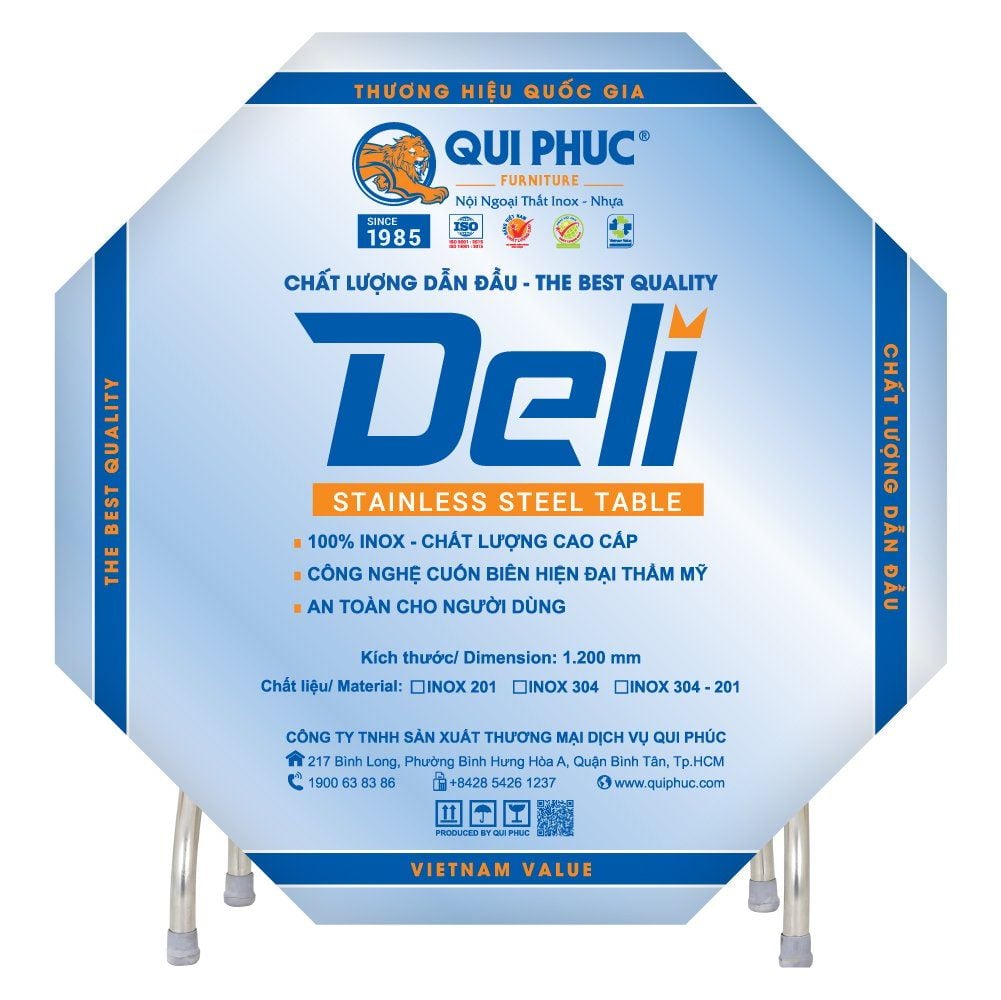  Bàn inox DELI 