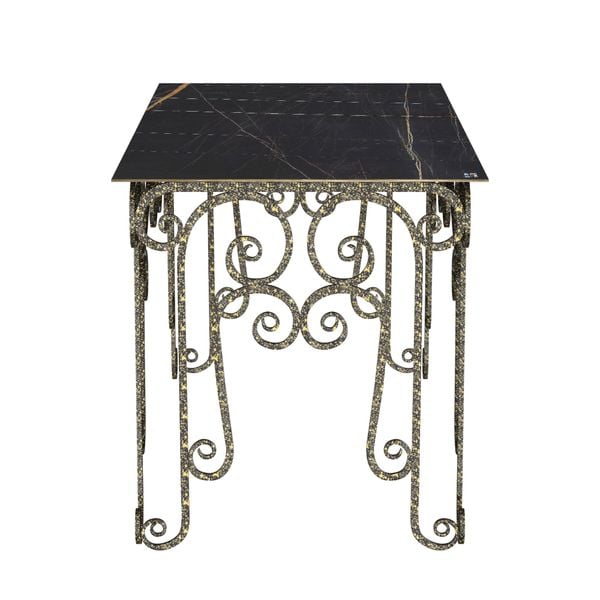 Bàn kiếng mỹ nghệ Luxury 80x160cm - Nội Ngoại Thất Inox Nhựa - Qui Phúc - quiphuc.com