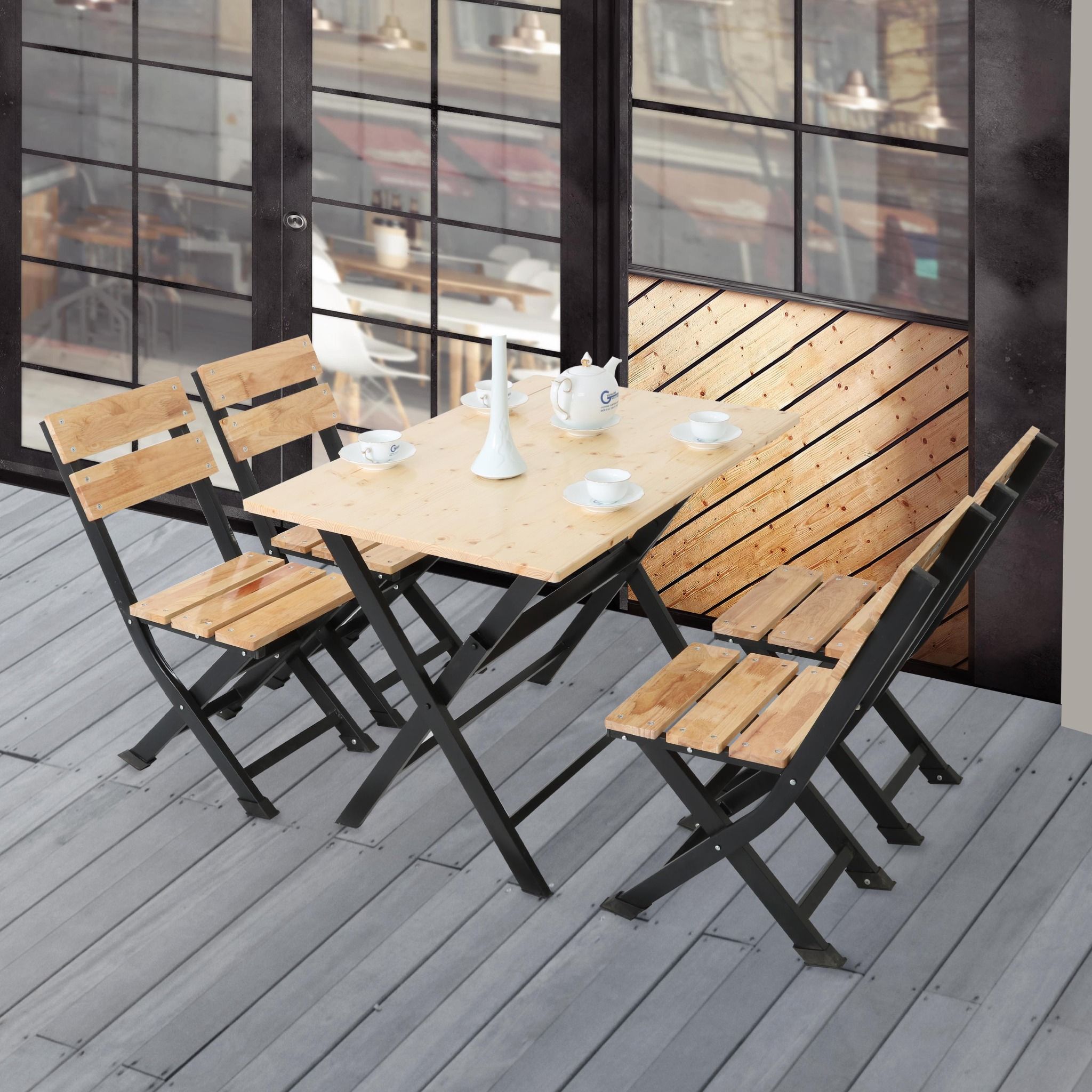  Bàn xếp gỗ hộp sơn tĩnh điện 2*4 