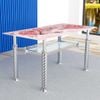Bàn kiếng nhập 2 tầng chân Tứ quý - Nội Ngoại Thất Inox Nhựa - Qui Phúc - quiphuc.com