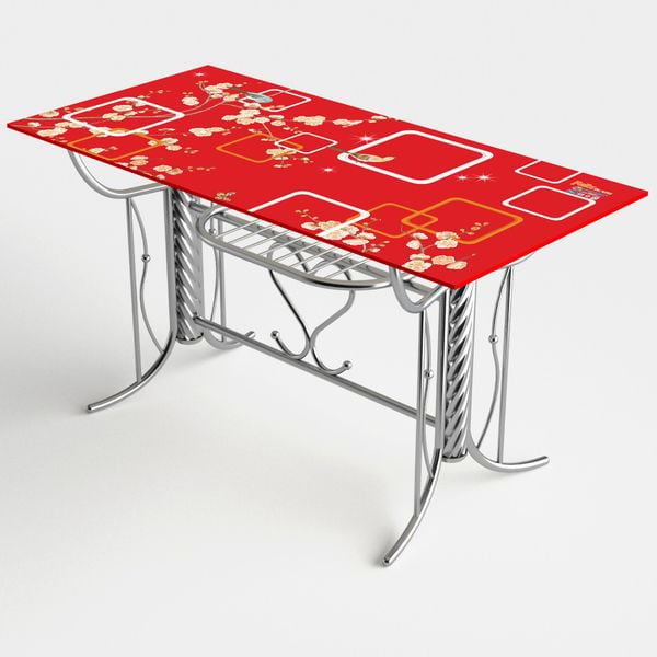 Bàn kiếng nhập chân Mickey - Nội Ngoại Thất Inox Nhựa - Qui Phúc - quiphuc.com