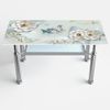 Bàn kiếng nhập 2 tầng chân Tứ quý - Nội Ngoại Thất Inox Nhựa - Qui Phúc - quiphuc.com