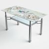 Bàn kiếng nhập 2 tầng chân Tứ quý - Nội Ngoại Thất Inox Nhựa - Qui Phúc - quiphuc.com
