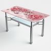Bàn kiếng nhập 2 tầng chân Tứ quý - Nội Ngoại Thất Inox Nhựa - Qui Phúc - quiphuc.com