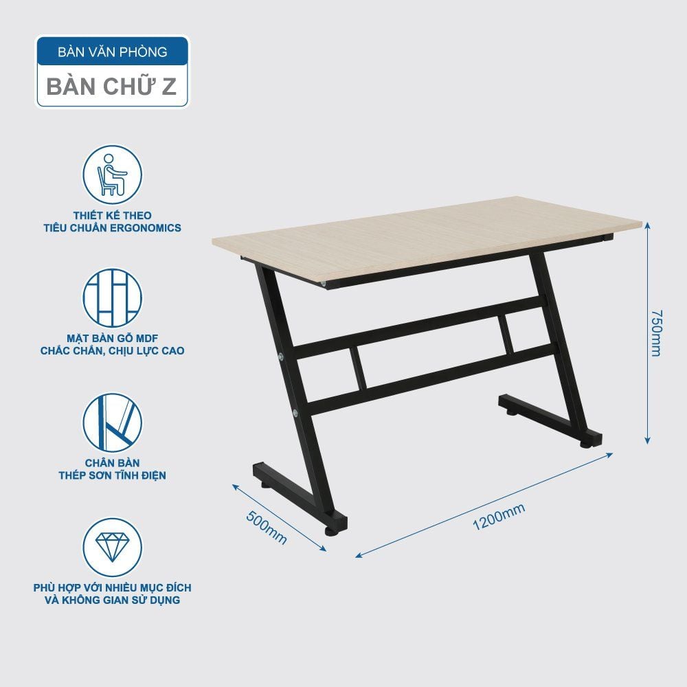  Bàn văn phòng chữ U-K-Z 