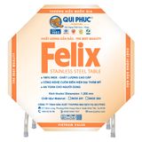  Bàn inox FELIX 1m2 cạnh vuông 