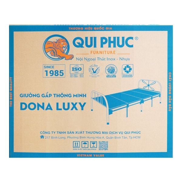 Giường sắt DONA Luxy - Nội Ngoại Thất Inox Nhựa - Qui Phúc - quiphuc.com