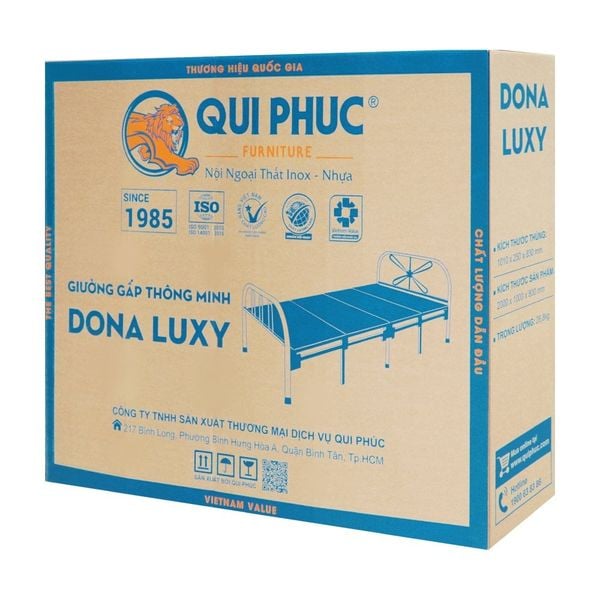 Giường sắt DONA Luxy - Nội Ngoại Thất Inox Nhựa - Qui Phúc - quiphuc.com
