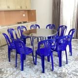  Bộ bàn tròn inox FELIX Otis 1m2 10 ghế dựa 