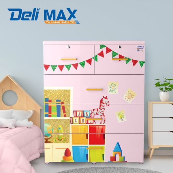 Tủ nhựa DELI MAX 4 tầng - Nội Ngoại Thất Inox Nhựa - Qui Phúc - quiphuc.com