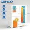 Tủ nhựa DELI MAX 4 tầng - Nội Ngoại Thất Inox Nhựa - Qui Phúc - quiphuc.com