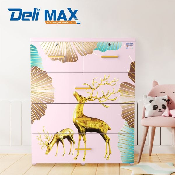 Tủ nhựa DELI MAX 4 tầng - Nội Ngoại Thất Inox Nhựa - Qui Phúc - quiphuc.com