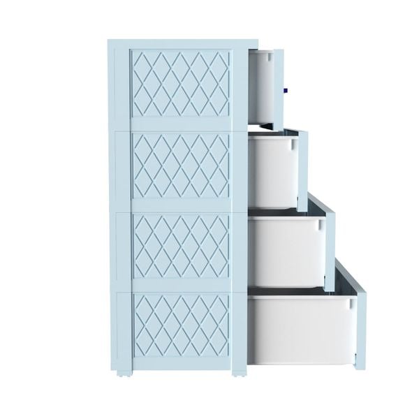 Tủ nhựa DELI MAX 4 tầng - Nội Ngoại Thất Inox Nhựa - Qui Phúc - quiphuc.com