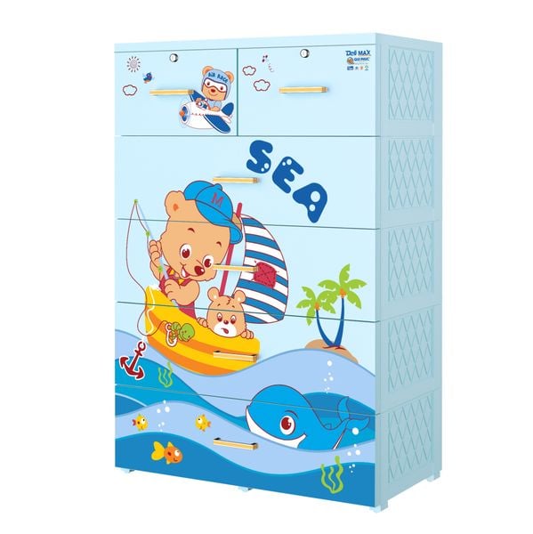 Tủ nhựa DELI MAX 5 tầng - Nội Ngoại Thất Inox Nhựa - Qui Phúc - quiphuc.com