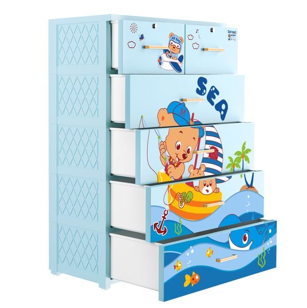 Tủ nhựa DELI MAX 5 tầng - Nội Ngoại Thất Inox Nhựa - Qui Phúc - quiphuc.com