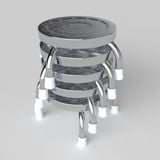  Ghế đẩu inox đòn DONA mặt 28 phi 22 