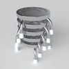 Ghế đẩu inox đòn DONA mặt 28 phi 22 - Nội Ngoại Thất Inox Nhựa - Qui Phúc - quiphuc.com