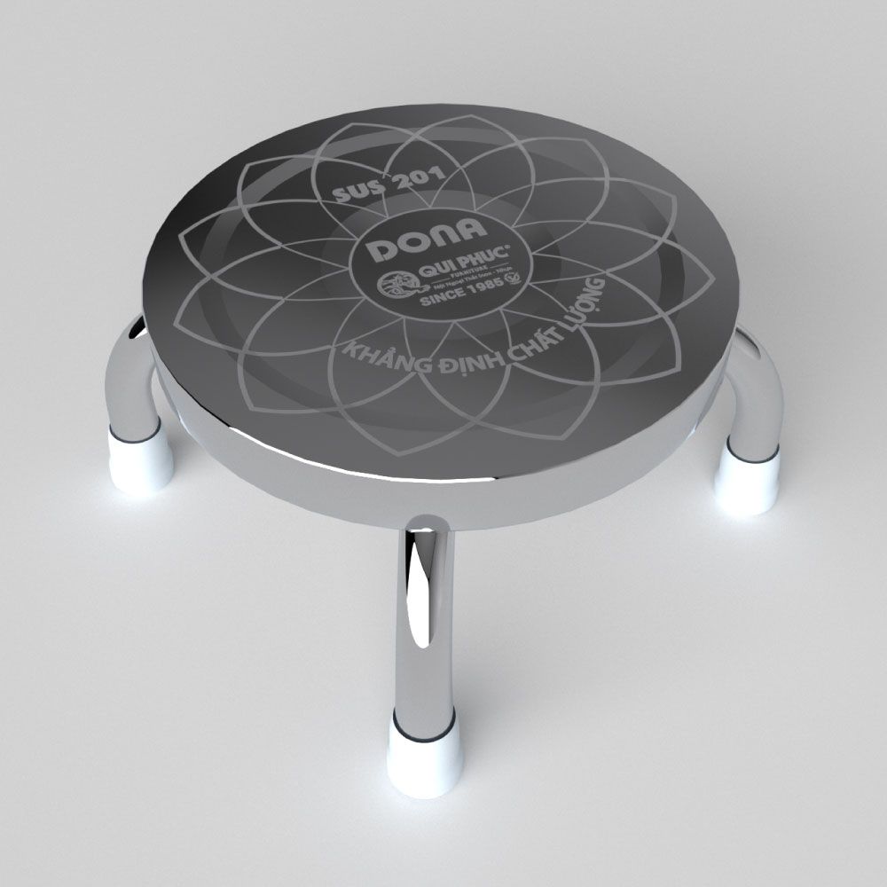  Ghế đẩu inox đòn DONA mặt 28 phi 22 