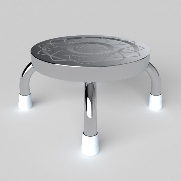 Ghế đẩu inox đòn DONA mặt 28 phi 22 - Nội Ngoại Thất Inox Nhựa - Qui Phúc - quiphuc.com