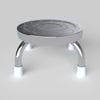 Ghế đẩu inox đòn DONA mặt 28 phi 22 - Nội Ngoại Thất Inox Nhựa - Qui Phúc - quiphuc.com