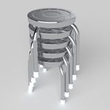  Ghế đẩu inox DONA S mặt 28 phi 25 