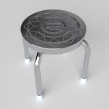  Ghế đẩu inox DONA S mặt 28 phi 25 