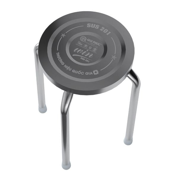 Ghế đẩu inox WIN mặt 28 phi 25 - Nội Ngoại Thất Inox Nhựa - Qui Phúc - quiphuc.com