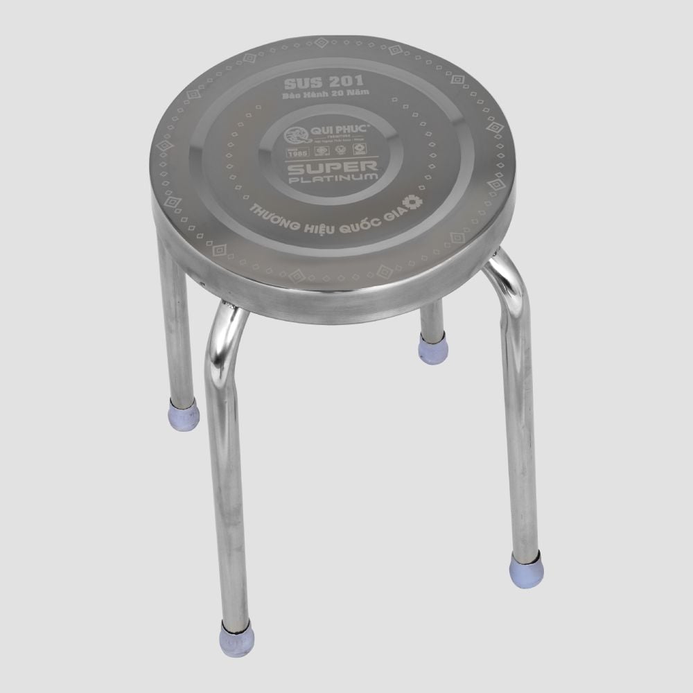  Ghế đẩu inox SUPER mặt 30 phi 25 
