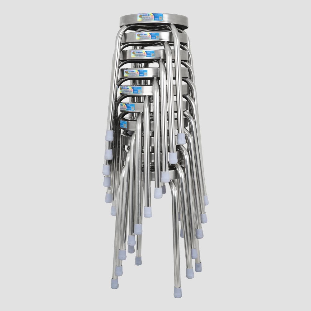  Ghế đẩu inox SUPER mặt 30 phi 25 