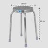Ghế đẩu inox SUPER mặt 30 phi 25 - Nội Ngoại Thất Inox Nhựa - Qui Phúc - quiphuc.com