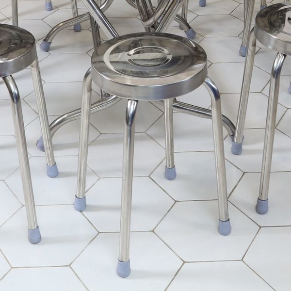Ghế đẩu inox SUPER mặt 30 phi 25 - Nội Ngoại Thất Inox Nhựa - Qui Phúc - quiphuc.com