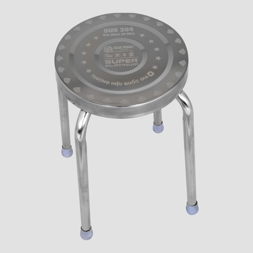  Ghế đẩu inox SUPER mặt 30 phi 25 