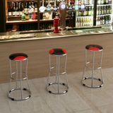  Ghế đôn 3 vòng inox đỏ đen 