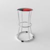 Ghế đôn 3 vòng inox đỏ đen - Nội Ngoại Thất Inox Nhựa - Qui Phúc - quiphuc.com